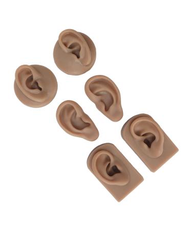 Silicone Human Ear Model - Reusable 3 (Deep Skin Color) - Buy Online on GoSupps.com