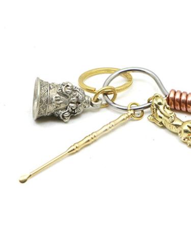 Handmade Brass Ear Wax Removal Spoon - Ear Pick Cleaner Tool & Keychain Pendant for Safe Ear Cleaning - Buy Online on GoSupps.com