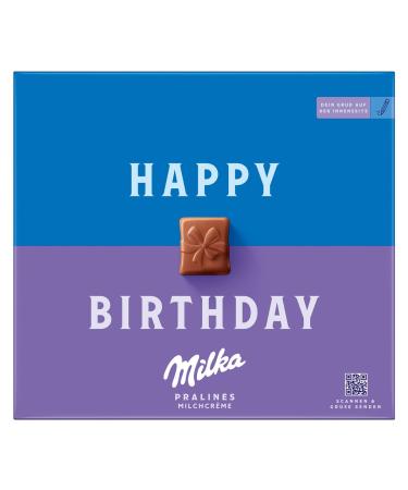 Milka - Congratulations Milk Chocolate Pralines (Herzlichen Glückwunsch Pralinés Milchcréme) | Total Weight 110 grams