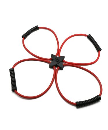 tesrgre Pilates Reformer Resistance Band Kit Home Fitness Equipment for Total Body Workout - Helps Target Muscles Tone Red