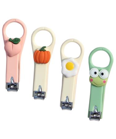 4 Pieces Nail Clippers Kids Nail Clipper Nail Clippers Childrens Nail Clippers Sharp Child Nail Clippers Toenail Clipper for Women Girls and Children