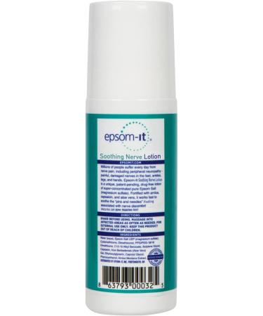 Epsom-It Soothing Nerve Lotion - Roll On Epsom Salt Magnesium Lotion Topical Magnesium Cream with Capsaicin & Arnica for Tired Muscles and Sleep 3oz 3 Fl Oz (Pack of 1) - Buy Online on GoSupps.com