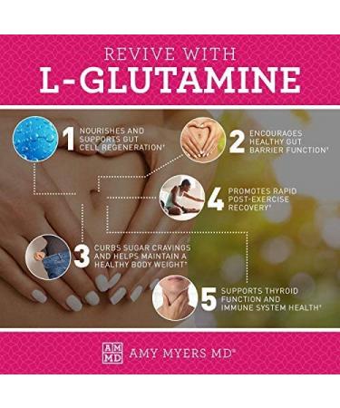 L-Glutamine Capsules | The Myers Way Protocol Dietary Supplement | 120 Capsules 850mg | Dr. Amy Myers - Buy Online on GoSupps.com