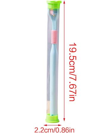 Travel Toothbrush with 3 Angled Bristles for Complete Gum Care - Soft Blue Toothbrush for Travel - Buy Online on GoSupps.com