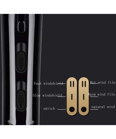 2400W professional hair dryer high-power salon hair dryer 2 speed 3 temperature setting (with group of nozzles *2 large hood three plug-in wiring accessories)-black - Buy Online on GoSupps.com