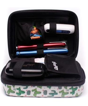 Glucology Plus Diabetes Travel Essentials - Diabetes Plus Case and 3 Pack of Pocket needle bins (Cactus Plus Case) - Buy Online on GoSupps.com