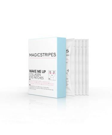 MAGICSTRIPES Wake Me Up Collagen Eye Patches - Pads for Puffy Eyes & Bags  dark Circles and Wrinkles  with Hyaluronic Acid  Hydrogel  Deep Moisturizing Collagen Eye Mask (BOX - 5 Masks)