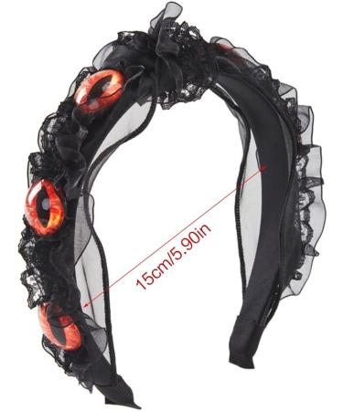 TQUXNGA Evil Eyes Headband For Women Pleated Headband Black a Headband Gothic Headband Goth Headpiece Punk Headband - Buy Online on GoSupps.com