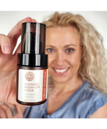  eliksir maroka Pack of 2 x 60 ml Organic Argan Oil - Oriental Musk & Black Pepper | 100% Cold Pressed | Face Body Hair | Vitamin E + Omega-6/9 | Eliksir Maroka - Buy Online on GoSupps.com