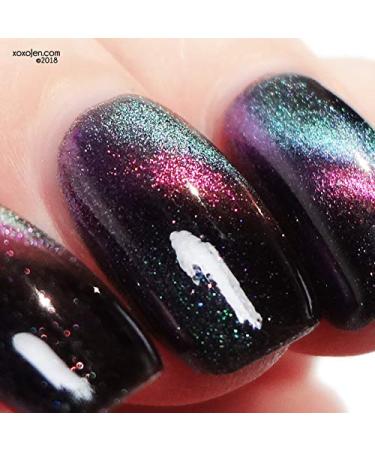KBShimmer Spaced Out Multichrome Magnetic Nail Polish 0.5 oz - Black Purple Silver - Full Sized Bottle 0.51 Fl Oz - Buy Online on GoSupps.com