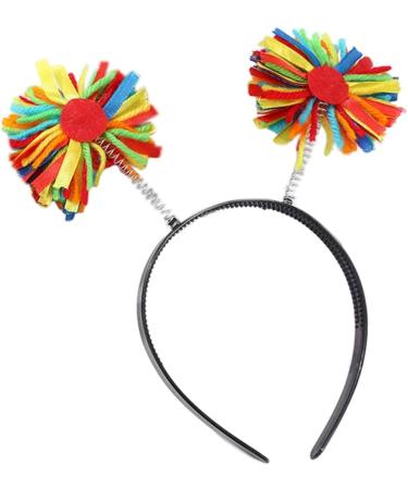 TQUXNGA Hairband with Colorful Pompoms for Parties Stage Performences Eye-catching Party Headband Birthday HeadWear Purple - Buy Online on GoSupps.com