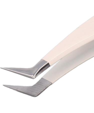 Eyelash Applicator Tweezers - Precision Stainless Steel | Narrow Curved Tip | Easy to Use & Lightweight for Home Use - Shop Now! - Buy Online on GoSupps.com