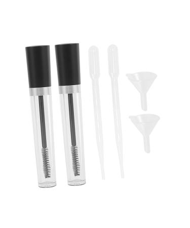 WOONEKY 2 Sets Mascara Tube with Eyelash Wand Empty Eyeliner Tube Makeup Containers DIY Kits Plastic Black