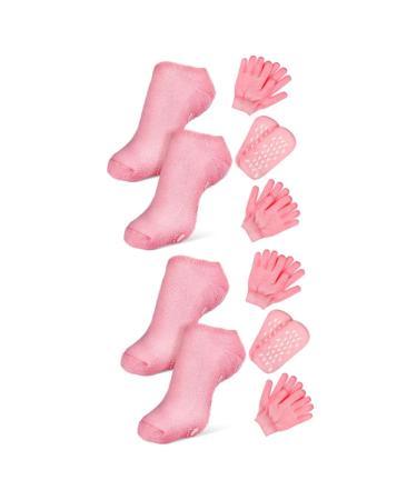 FOMIYES 4 Sets Spa Moisturizing Socks Moisturizing Gloves Softening Hand Gloves Sleep Gloves Remover Socks Moisturizing Foot Socks Moisturizer Socks Hand Skin Care Gloves Cotton Gel