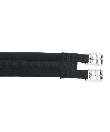 Kerbl saddle girth padded roller buckles cotton girth black 100-140cm Black 140 cm