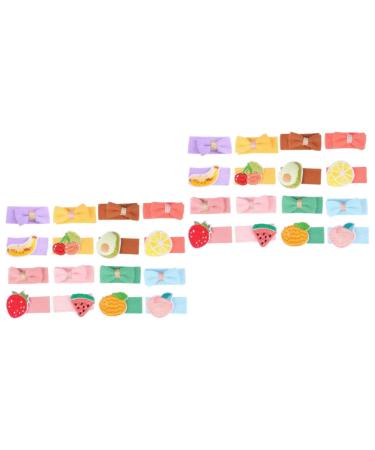 FRCOLOR 16 Sets Bang Clip Cartoon Girls Hair Clips Cute Hair Bobby Kids Makeup Hair Girls Fruit Hair Barrette Fruit Hair Clip Girls Bobby Clip Carrot Hair Fabric Baby Decorate Little Girl