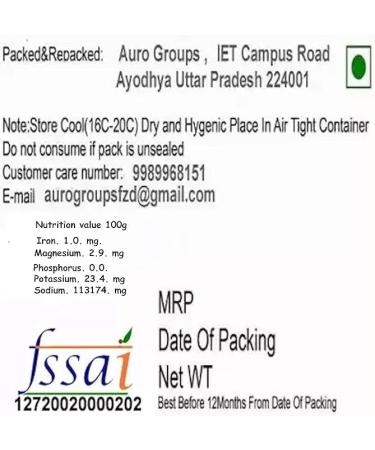 AWADH- khada namak Vastu salt- salt 500gm- Suddh Namak- Negative energy Cleanser/Remover Sea Salt - Traditional Crystal White Salt Village Salt Sabut Namak Traditional Crystal White Salt - Buy Online on GoSupps.com