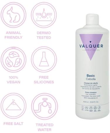Valquer Laboratorios Cuidados Onion shampoo Reduce fat Hair Stimulant 1L Pack of 12 units - Buy Online on GoSupps.com