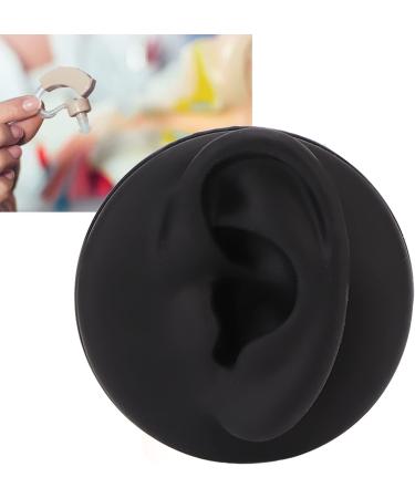 Artificial Black Left Ear Display Model | Professional Soft Teaching Tool with Round Base - Buy Online on GoSupps.com