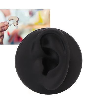 Kadimendium Simulation Ear Display Model Multi Functional Soft Teaching Tool Artificial Left Ear Model Professional Structure Black with Round Base for Wearing - Buy Online on GoSupps.com