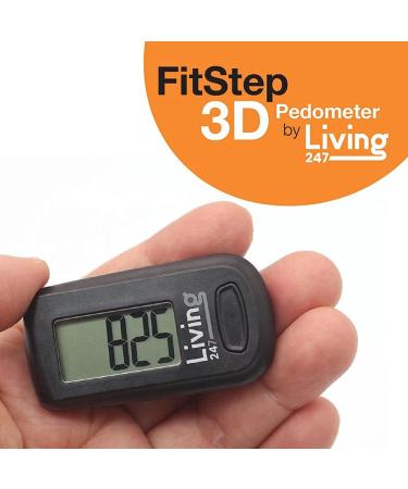 Living247 FitStep 3D Pedometer for Seniors - Easy One Button Step Counter - Buy Online on GoSupps.com