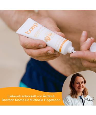 Boep Sunscreen Sensitive LSF 50 | Mineral Sun Protection for Babies Children & Adults | Vegan Natural Cosmetics | Face & Body SPF | 50ml - Buy Online on GoSupps.com