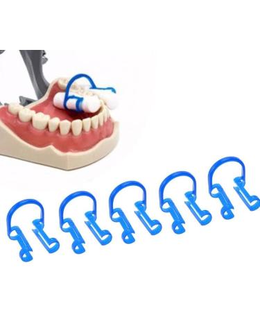 Eriction 20 PCS Cotton Roll Holder Clips - Disposable Blue Clips for Dental Clinics & Orthodontics - Buy Online on GoSupps.com