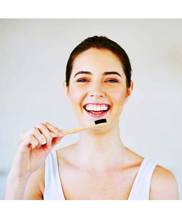 Organic Bamboo Toothbrushes - Vegan, Biodegradable, Eco-Friendly (Pack of 6) - Buy Online on GoSupps.com