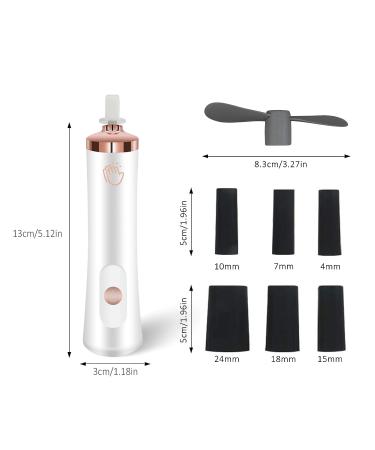 Portable Electric Glue Shaker for Eyelash Extensions and Nail Lacquer - White | Includes 2 Connectors and 6 Caliber Sizes | Liquid Mixer for Eyelash Glue and Nail Polish - Buy Online on GoSupps.com