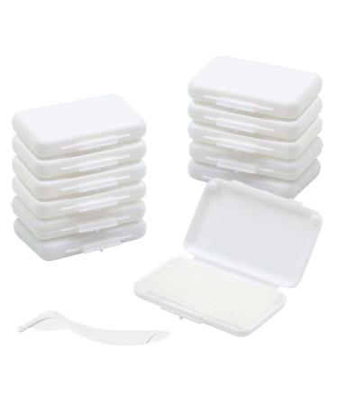 Borisca orthodontic wax 12 cartridges 60 tablets made of original tooth wax and a spatula for tooth wax for oral care to avoid scratches in the mouth and lips