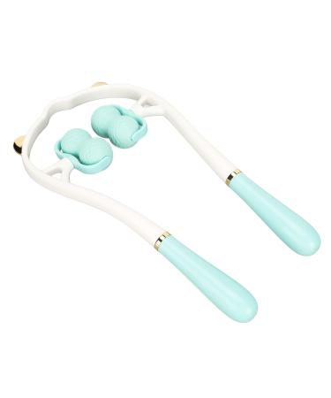 Neck massage device shoulder relaxation neck roll massager handy manual dual pressure point pain relieves tiredness cervical massage device for at home ( )