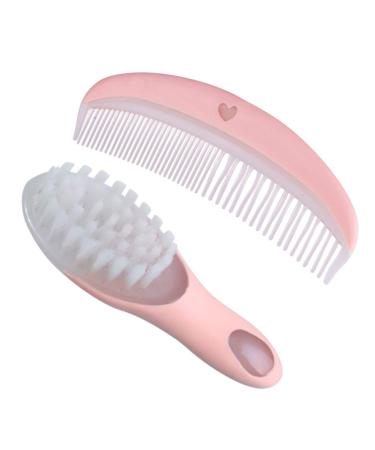 SUPVOX Baby Hair Brush and Comb Set | Scalp Grooming Massager for Newborns Infants - Pink - Buy Online on GoSupps.com
