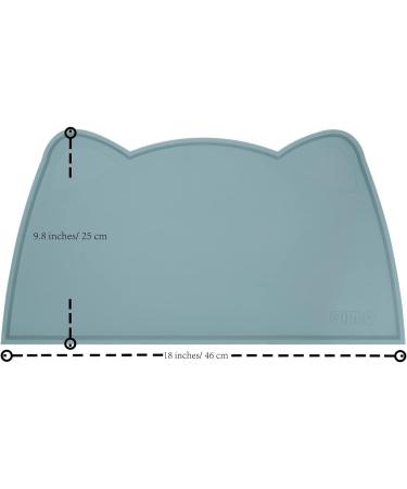 Ohmo Bowl Pad for Small Dogs & Cats | Non-Slip Waterproof Silicone Base - 46x25cm Light Blue - Buy Online on GoSupps.com