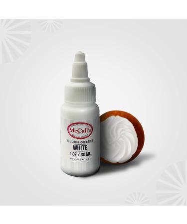 McCall's Liquid Gel Food Color 1 oz (White 30 ml) White 30 ml (Pack of 1) - Buy Online on GoSupps.com