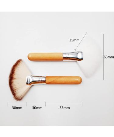 TEONEI Facial Fan Brush Set - 4PCS Face Makeup & Highlighting Tools for Flawless Cosmetic Application - International Shipping Available - Buy Online on GoSupps.com