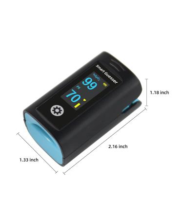 Buy Pulse Oximeter Fingertip - Accurate Oxygen Meter with OLED Screen AAA Batteries & Protective Bag - International Shipping Available - Buy Online on GoSupps.com
