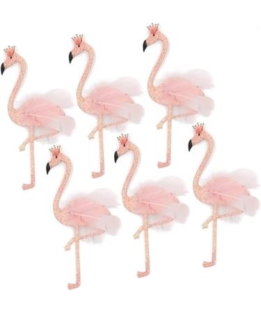 CAXUSD 6pcs Sprinkles Cake Decorations Flamingo Cupcake Picks Candle Decor Hawaiian Decorations Cake Insert- Cake Ornament Cake Topper Cake Insert Card Happy Birthday Banquet Toothpick Pink 6pcs - Buy Online on GoSupps.com