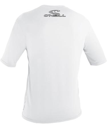 O'Neill Boys' Youth Basic Skins UPF 50+ Short Sleeve Sun Shirt - White, Size 8 - Buy Online on GoSupps.com
