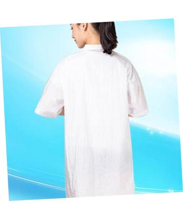 minkissy Hair Hair dye Short Sleeve Salon Vest Hair Stylist Jacket Custom Barber Jackets Salon Jacket pet Hair dye Woman Hair Dye Clothes Work Cloth Men and Women White Baking Oil - Buy Online on GoSupps.com