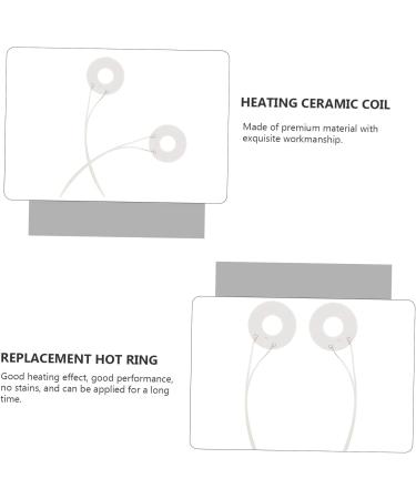 VINTORKY 2pcs Ceramic Coil Replacement Heating Plate Repair Kit Replacement Hot Ring Coils Ceramics White - Buy Online on GoSupps.com