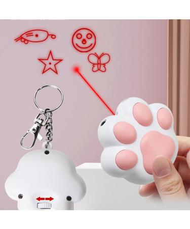 Dasfie USB Rechargeable Training Chaser Interactive Toy Pointer 5 Adjustable Patterns Interactive Cat for Indoor Cats Dogs Pets White - Buy Online on GoSupps.com