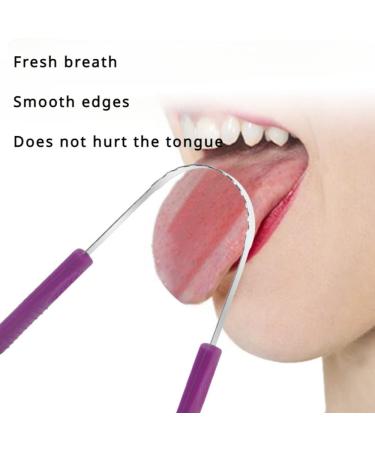 Stainless Steel Tongue Scraper - Effective Bad Breath Fighter & Oral Care Essential for Adults | Travel Friendly Tongue Cleaner (Green - Buy Online on GoSupps.com