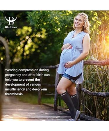 Compression Socks 20-30 mmHg for Women & Men | Improve Blood Circulation | Wide Calf Travel Running Cycling | XX-Large Black - Buy Online on GoSupps.com