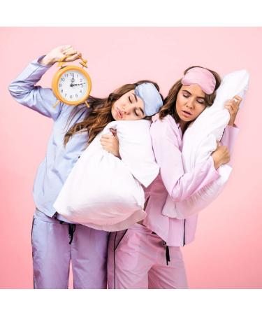 Kids Silk Sleep Mask Set - 4 Pack Adjustable Eye Masks for Sleeping and Travel - Purple, Pink, Sky Blue, Taro - Buy Online on GoSupps.com