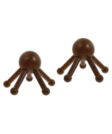 FRCOLOR 2 STK Massage device with five claws manual scalp massage devices Tools Hand massage scalp Massage SCHABURE Head massager made of wood head clumsy massager hair