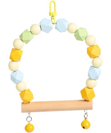 Dualoai Wooden Parrot Cage Hanging Swing for Lovebirds Budgies Cockatoos And Parakeets Orange Style A - Buy Online on GoSupps.com