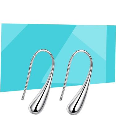 CALLARON 2pcs Gifts for An Anniversary Ladies Earrings Gifts for Her Wife Metallic Earrings Silver Earrings Gift for Wife Girl's Earrings Portable Earrings Simple Accessories Ear Hook Miss Medium Silver - Buy Online on GoSupps.com