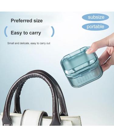 Three Layers Denture Box with Strainer Denture Box for Soaking Dentures and Storage Mouthguards Clear Dentures Braces Case for Daily Travel Cleaning(Blue) - Buy Online on GoSupps.com