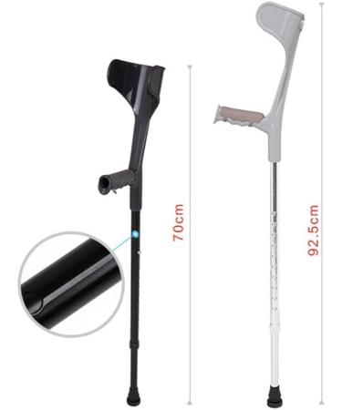 Walking Stick Crutch Retractable Anti-Skid Walking Stick Aluminum Lightweight Medical Auxiliary Cane with Grip Comfortable on Elbow Black - Buy Online on GoSupps.com