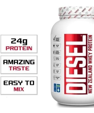 PERFECT Sports Diesel Whey Protein Powder | New Zealand Grass-Fed & Pasture Raised - 2 LB (Vanilla Ice Cream) - Buy Online on GoSupps.com